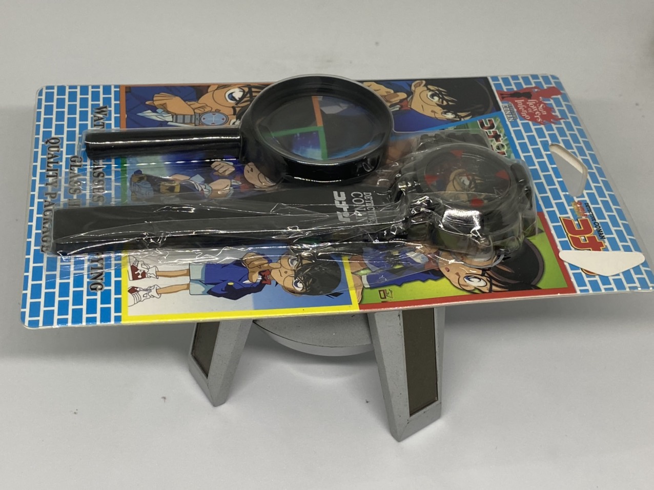 Đồng hồ bé trai Conan mới Combo Kính lúp