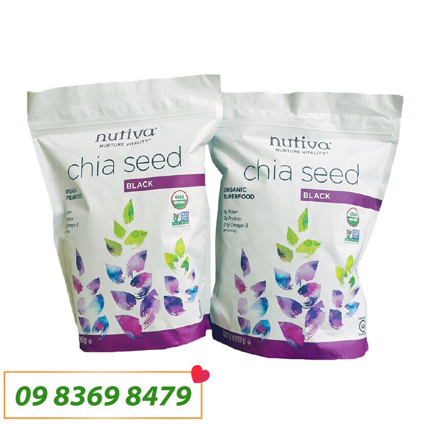 HẠT CHIA TÍM ÚC - BỊCH 1KG  -ABSOLUTE ORGANIC -MỚI NHẤT