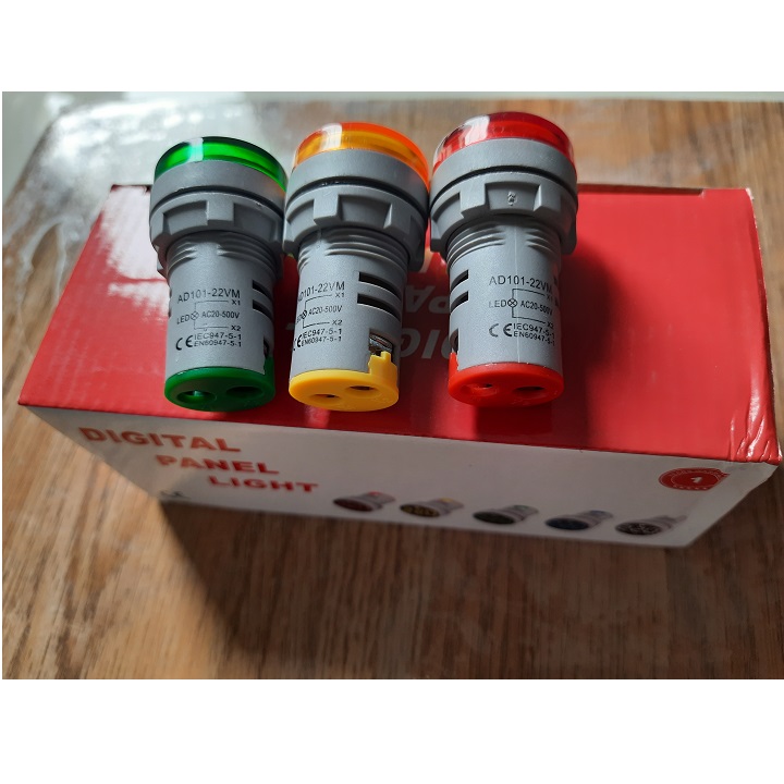 Đèn báo volt phi 22 đèn báo pha có hiển thị điện áp