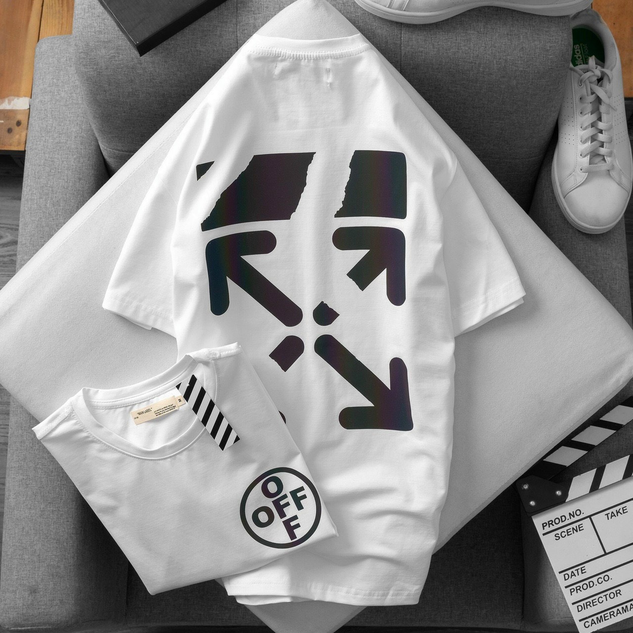 Áo thun tay ngắn unisex OFF-WHITE Áo phông tay ngắn nam nữ 100% cotton siêu thoáng mát