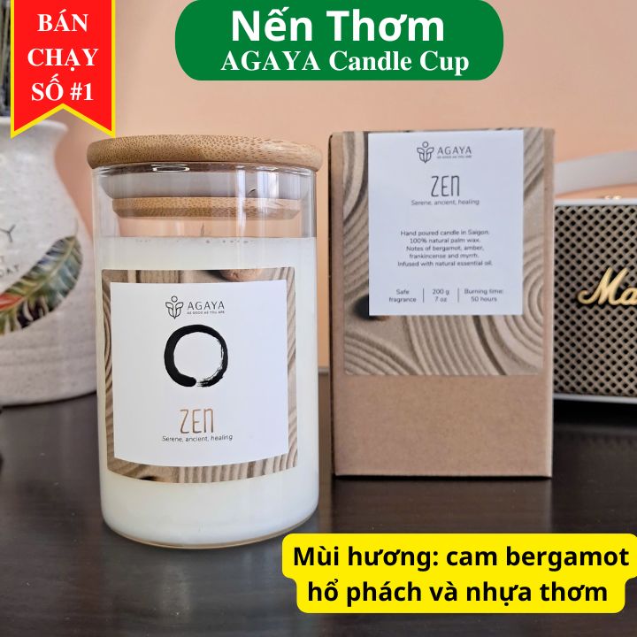 Nến thơm tĩnh lặng AGAYA Candle Cup - Mùi Zen