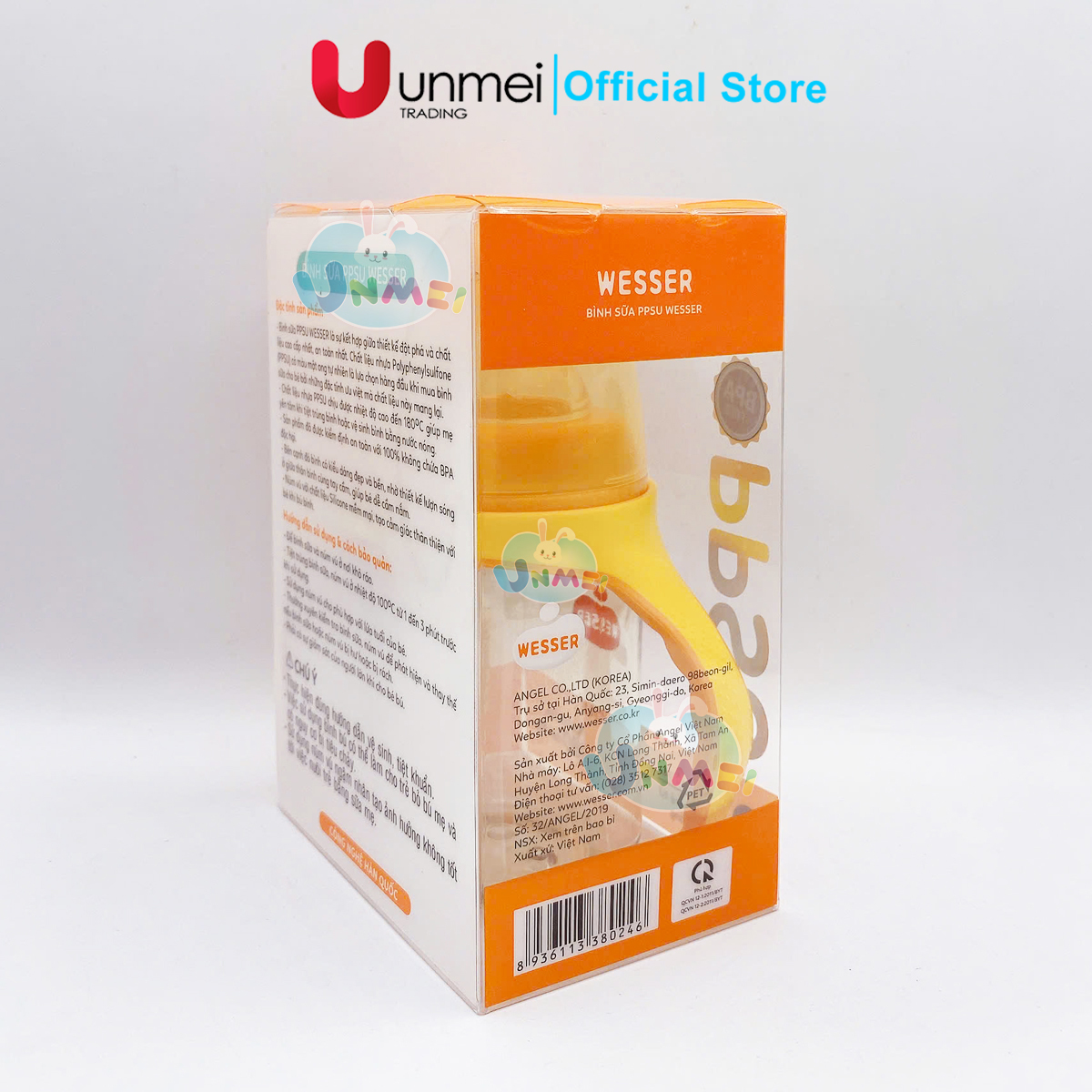 Bình Sữa CỔ RỘNG Wesser PPSU 180ml