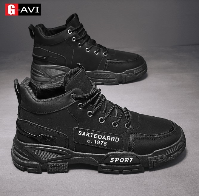 Giày Cao Cổ Phong Cách Hàn Quốc AVISHOP - D03 Cho Nam, Giày Công Sở Bằng Da, Cột Dây, Đến Mắt Cá Chân, Thoáng Khí, Đi Làm