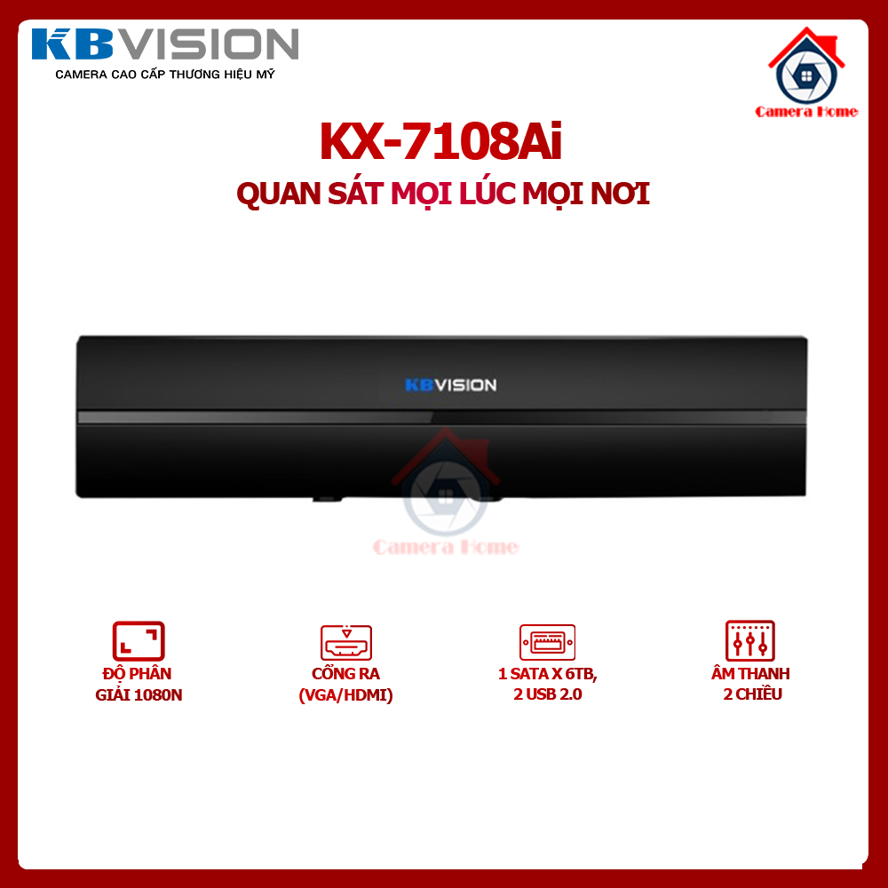 Đầu ghi hình dvr ai 8 kênh kbvision kx-7108ai