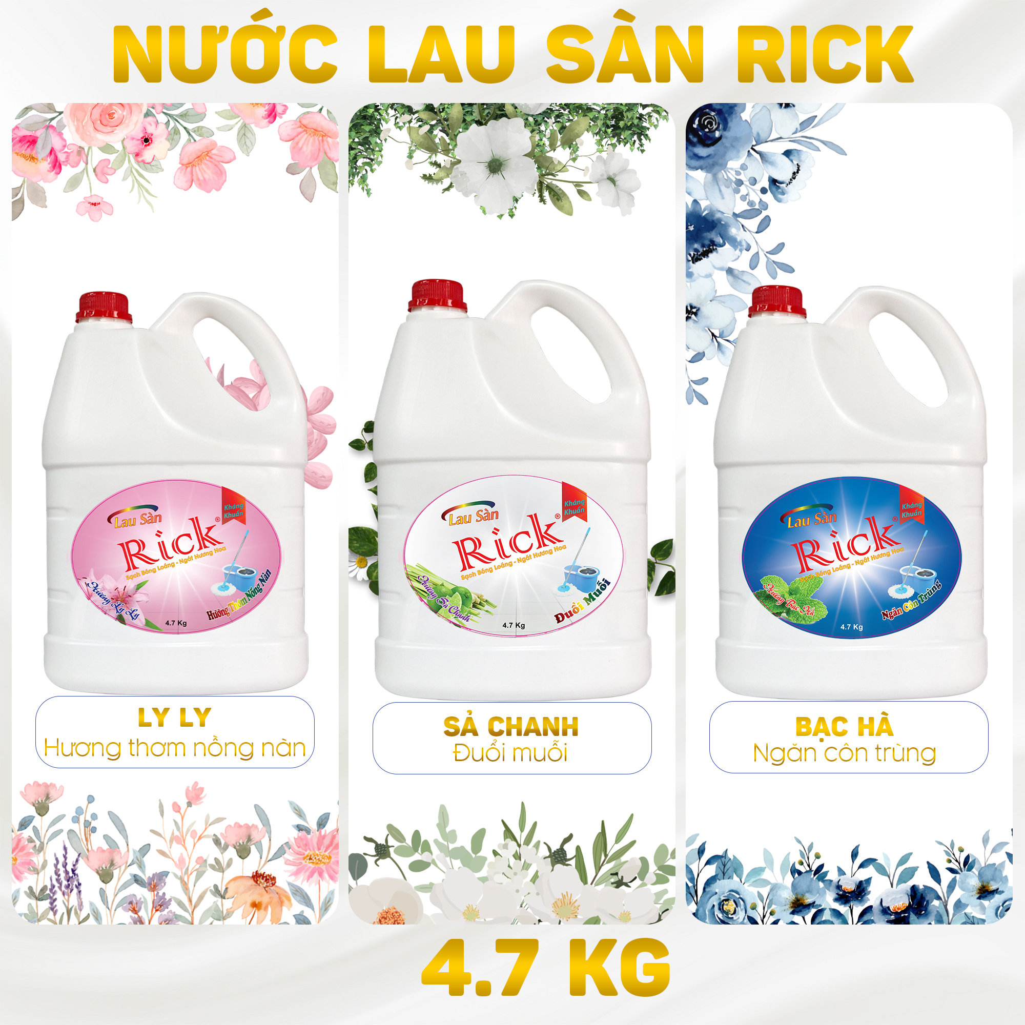 Nước lau sàn Rick 4.7kg