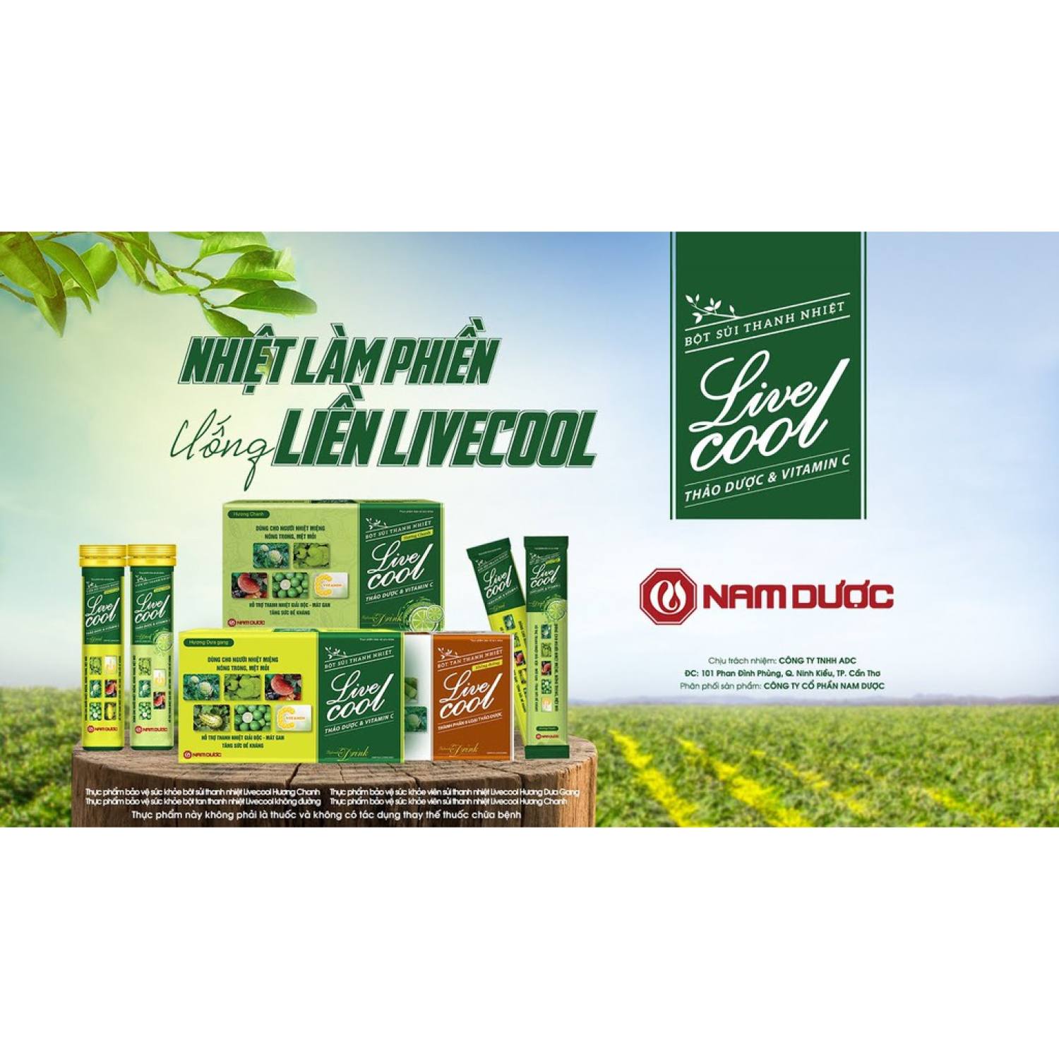 Bột sủi thanh nhiệt Livecool Nam dượᴄ (Hộp 10 gói)