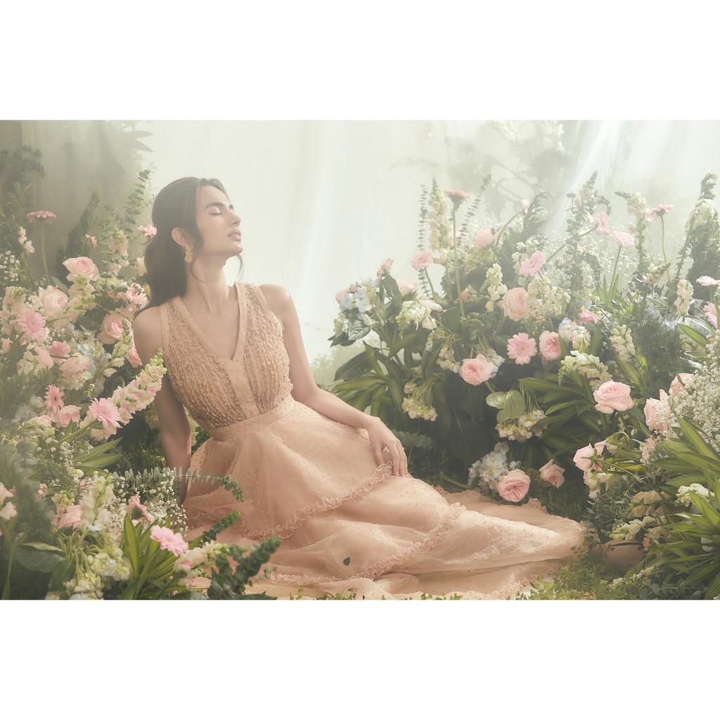 MIRA - Poly Dress Đầm nữ chấm bi ba tầng