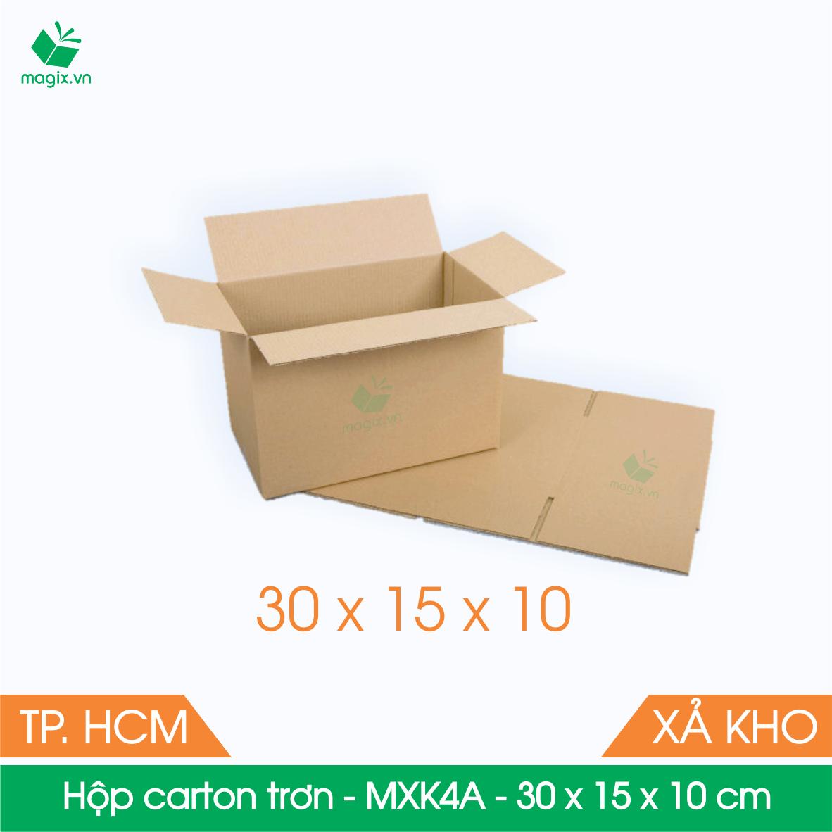 MXK4A - 30x15x10 cm - 60 Thùng hộp carton trơn đóng hàng
