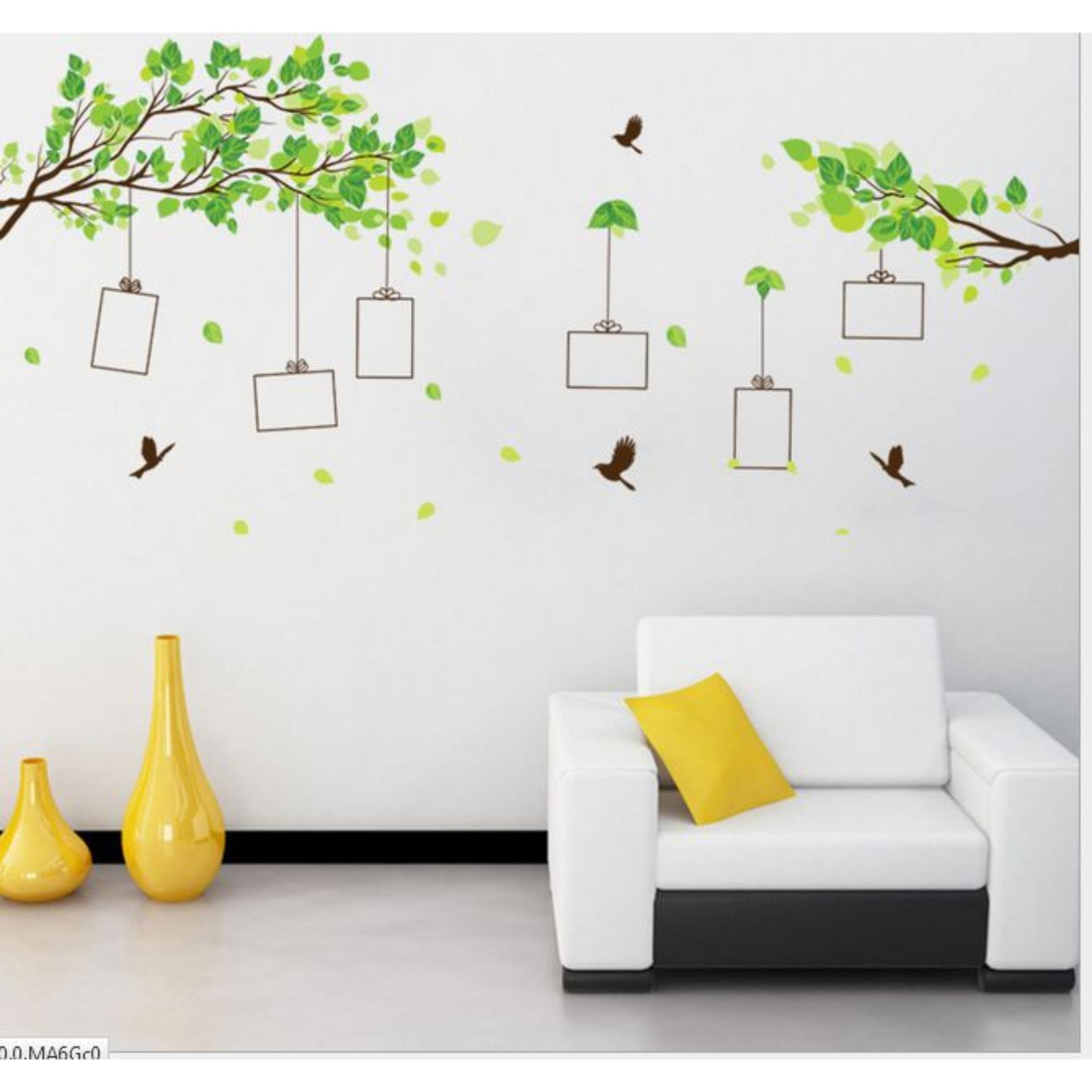 [HCM]Decal dán tường khung ảnh cành cây DCX023 (80 x 150cm)