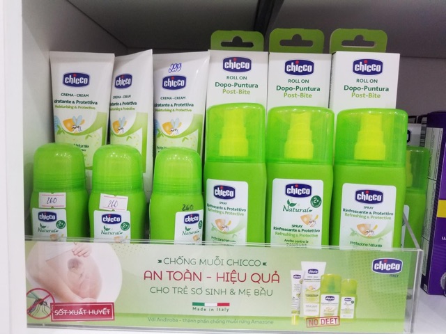 Xịt/Lăn Chống Muỗi, Côn Trùng Cắn Chicco
