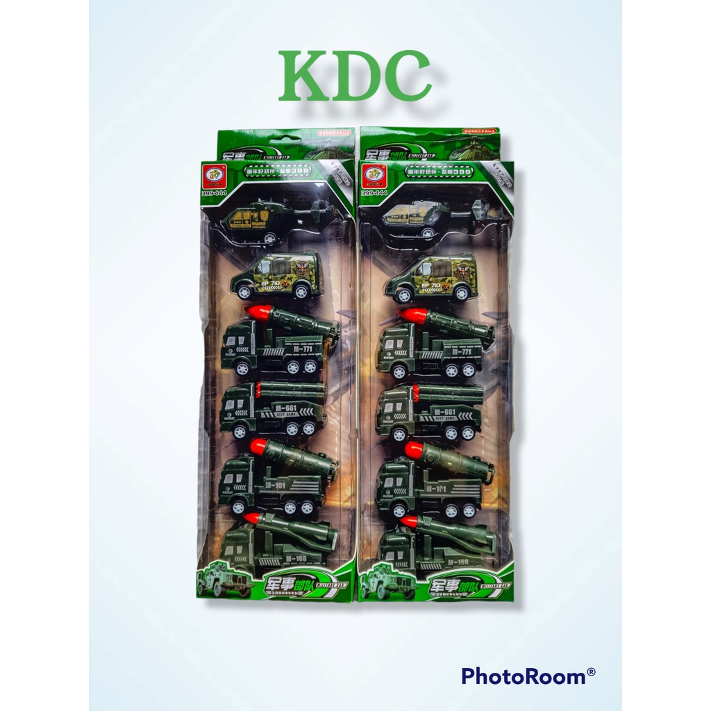 Bộ đồ chơi vỉ 6 chiếc xe ô tô quân sự