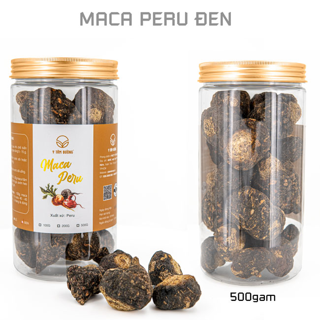 Sâm Maca Peru, củ khô màu Vàng và Đen