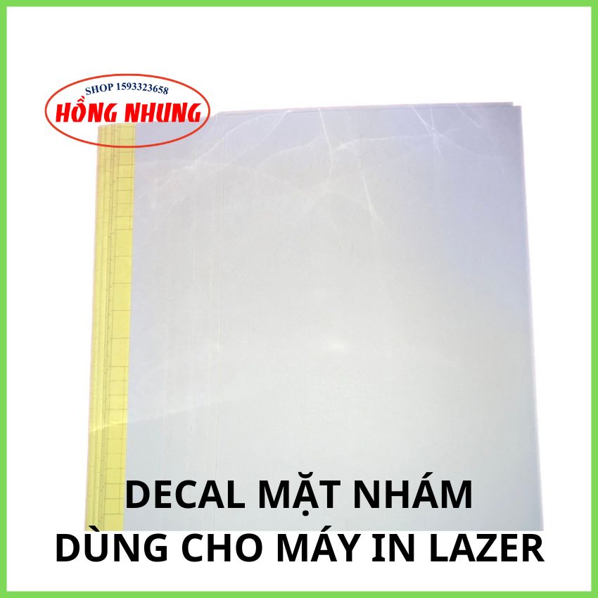 [ Decal Mặt Nhám] Xấp 100 Tờ Decal A4 Mặt Nhám , Siêu Dính, Mặt Giấy Mịn.