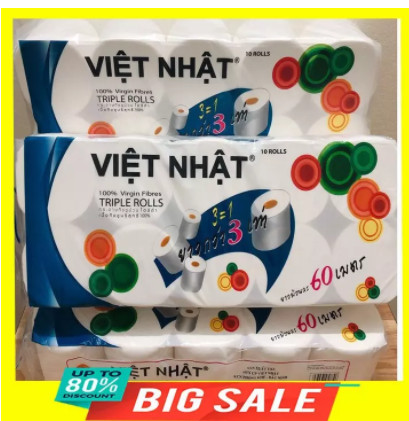 Combo 10 cuộn giấy vệ sinh cuộn Việt Nhật