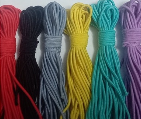 bó 5-10 met dây thun tròn mềm 2mm làm dây cột tóc
