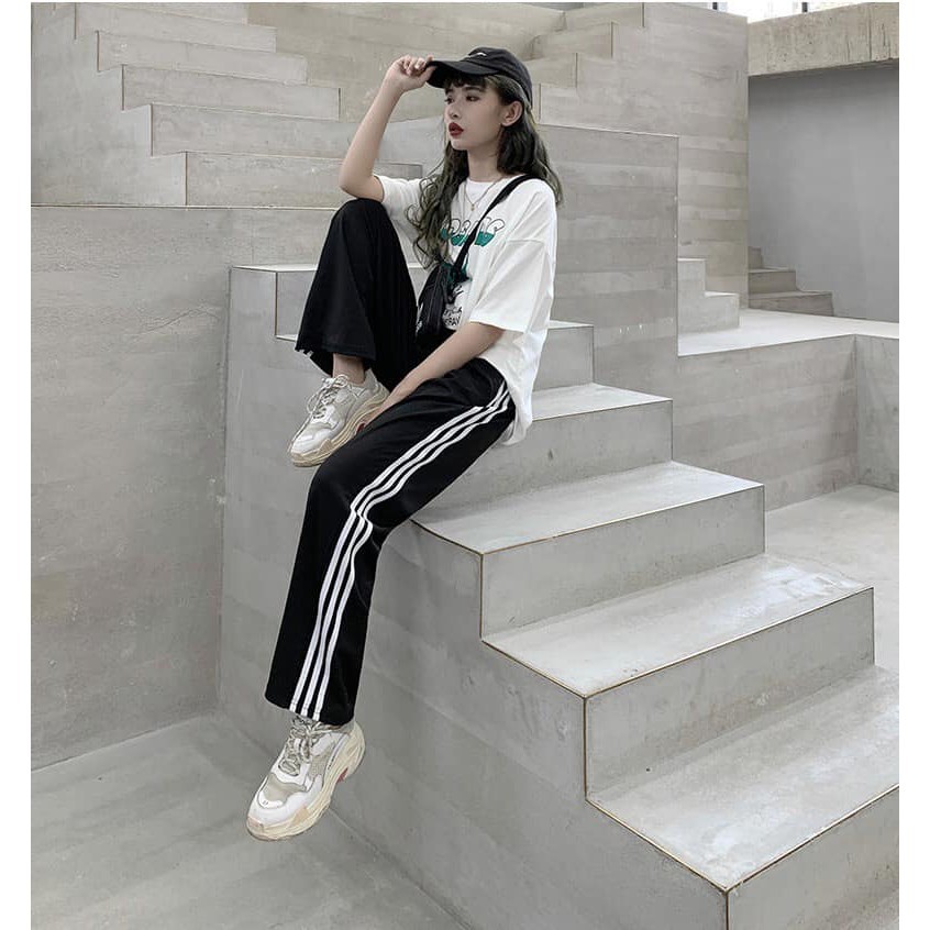 Quần ỐNG RỘNG 3 SỌC  unisex