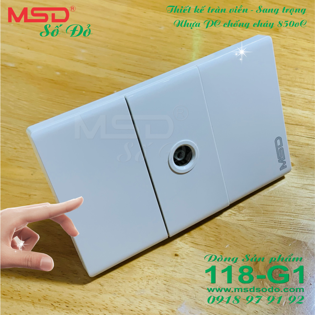Ổ CẮM  TV ÂM TƯỜNG - RG6/5CFB  75OHM