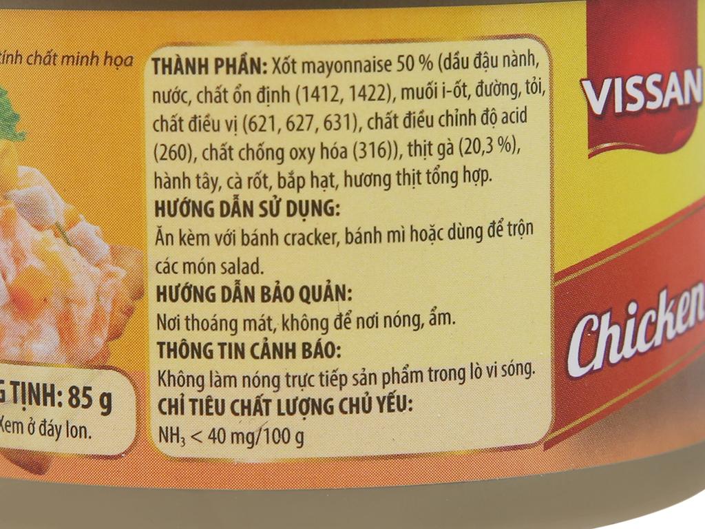 Combo 4 Thịt Gà Xốt Mayonnaise Vissan 85g (Date 2023)
