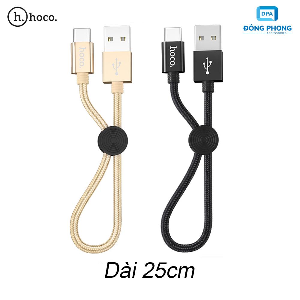 Cáp Sạc Nhanh Type C Hoco X35 Dài 25CM Chính Hãng