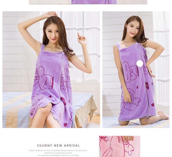 Combo 2 Khăn Tắm Kiêm Áo Choàng Cho Phụ Nữ