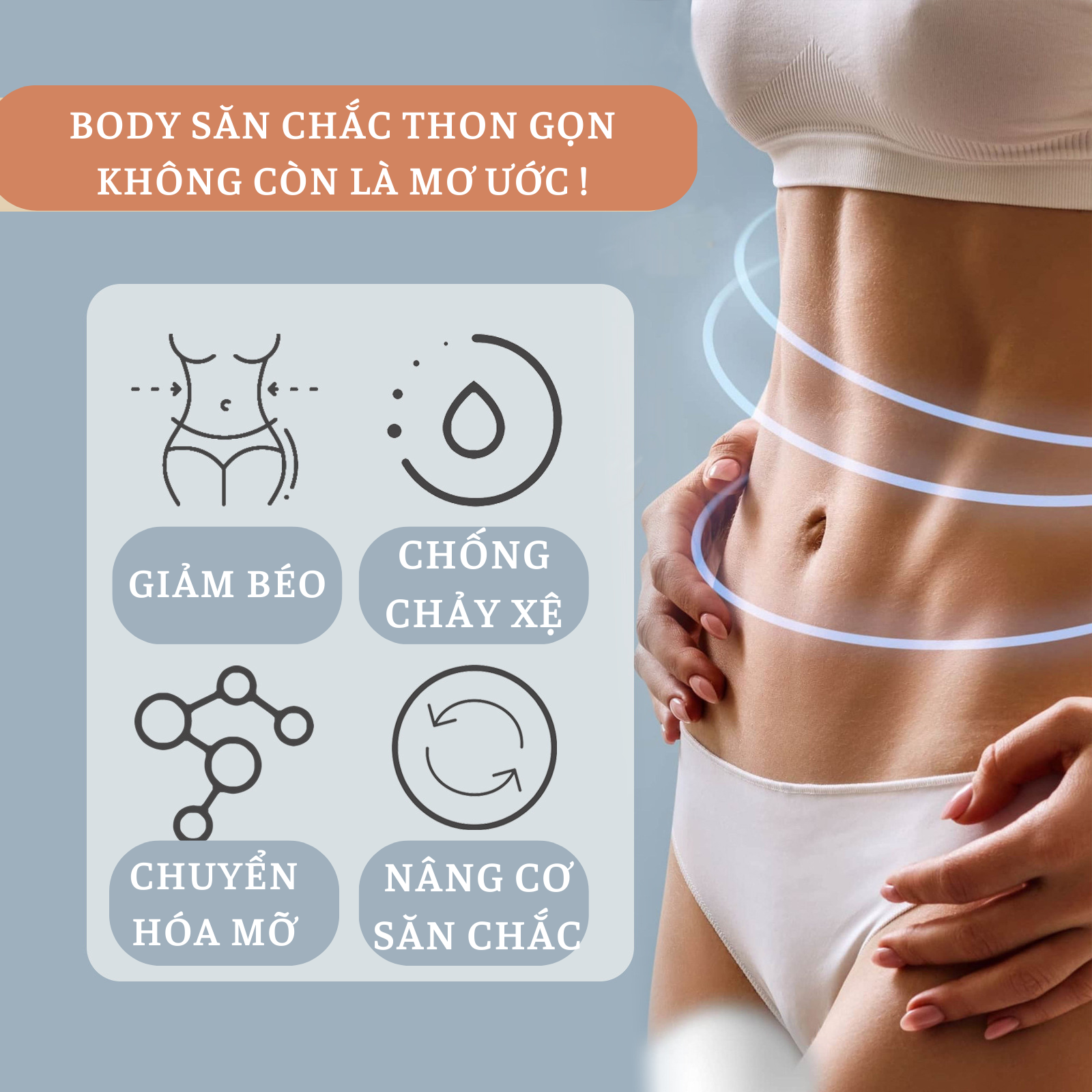 (CHÍNH HÃNG) Kem giảm cân Đốt cháy mỡ thừa Kem đốt cháy chất béo 60g
