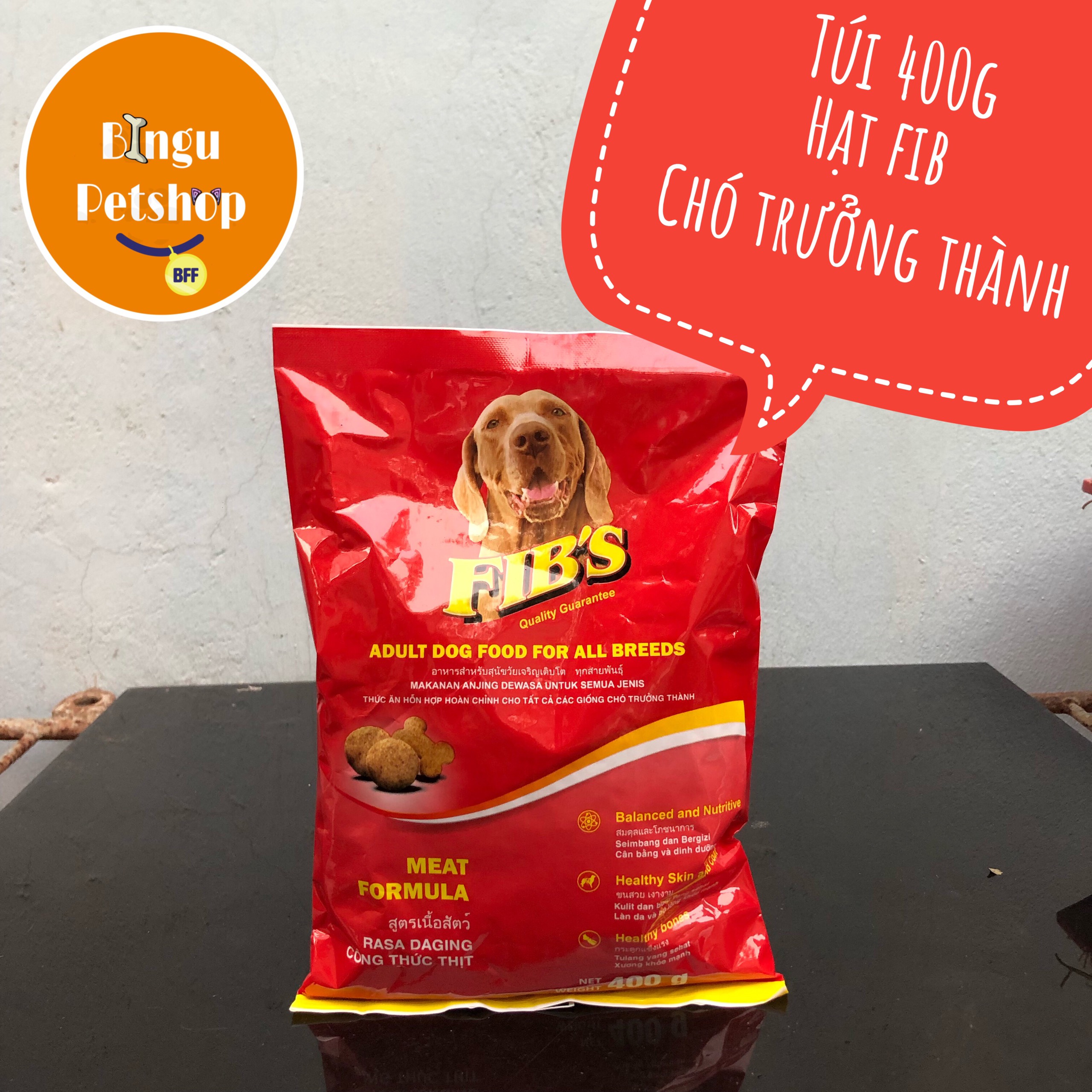 [TÚI 400G]Thức ăn cho chó trưởng thành Ganador Fib's 400 gram | Bingu Petshop