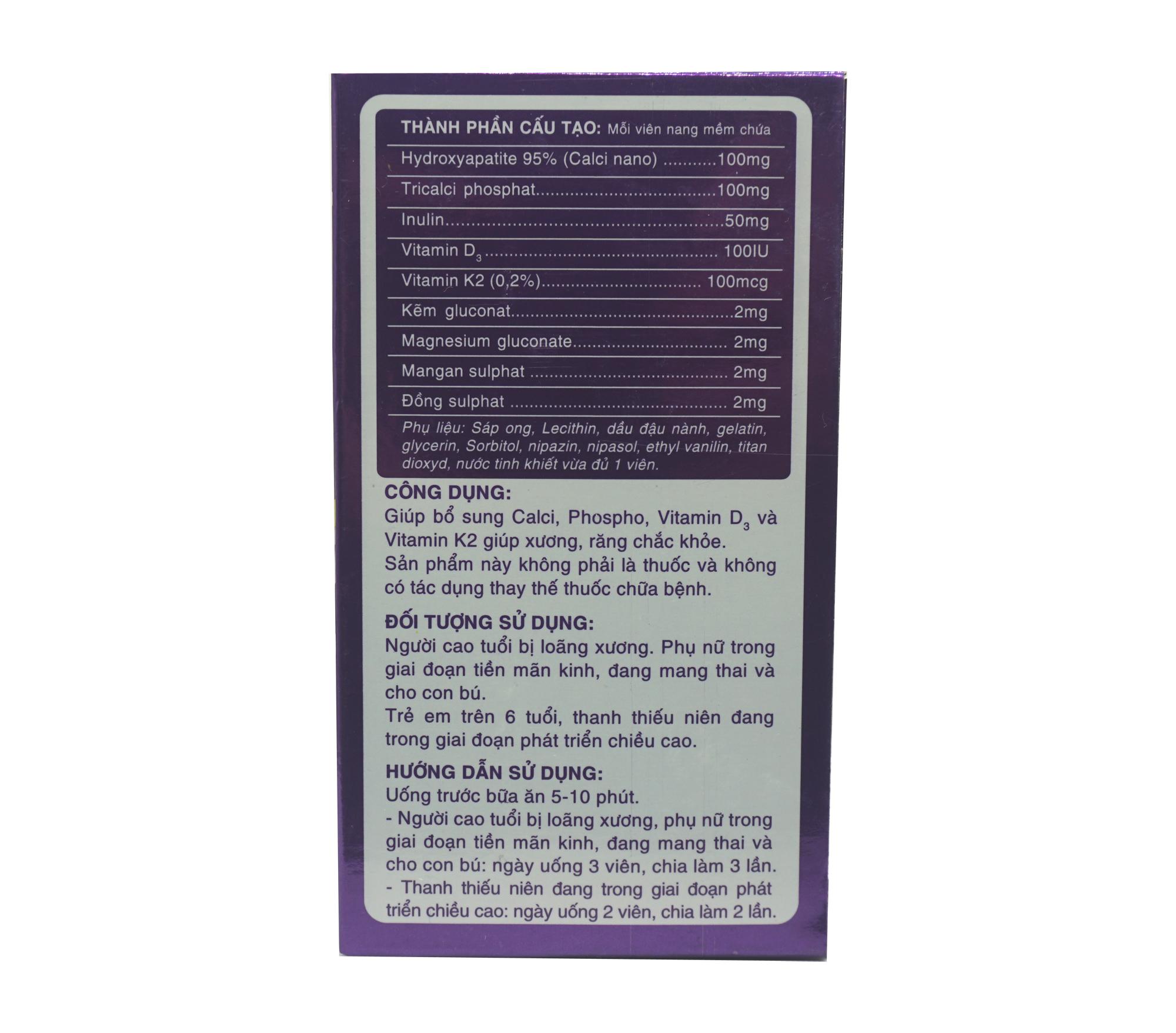 Calci New D3 & K2 giúp bổ sung Canxi