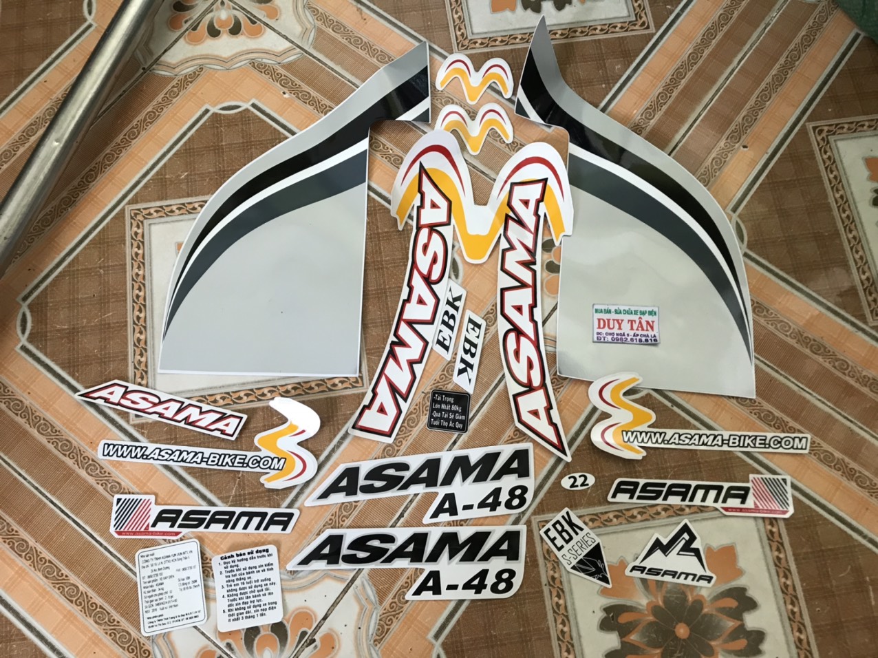 bộ tem xe đap điện asama