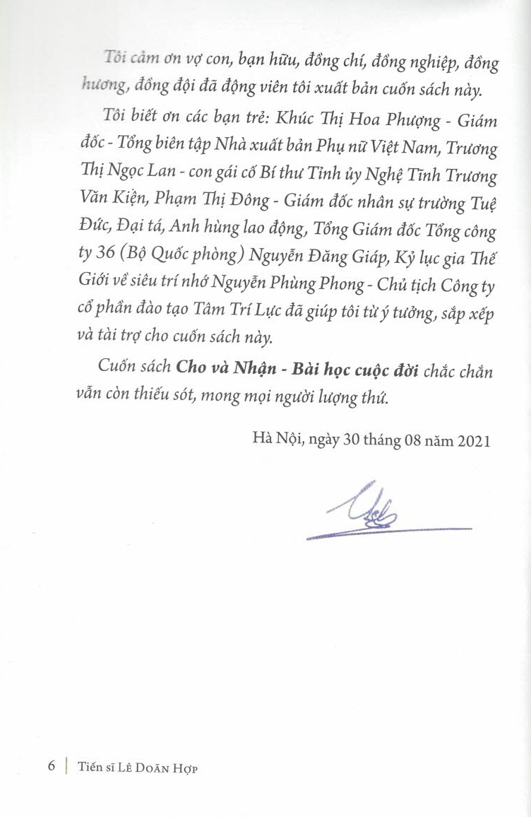 Cho và Nhận - Bài học cuộc đời