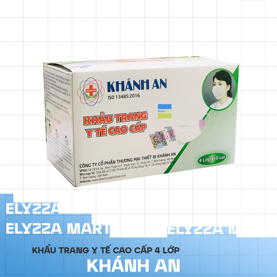 Combo 5 Hộp Khẩu Trang Y Tế Cao Cấp Khánh An (Hộp 50 Chiếc)