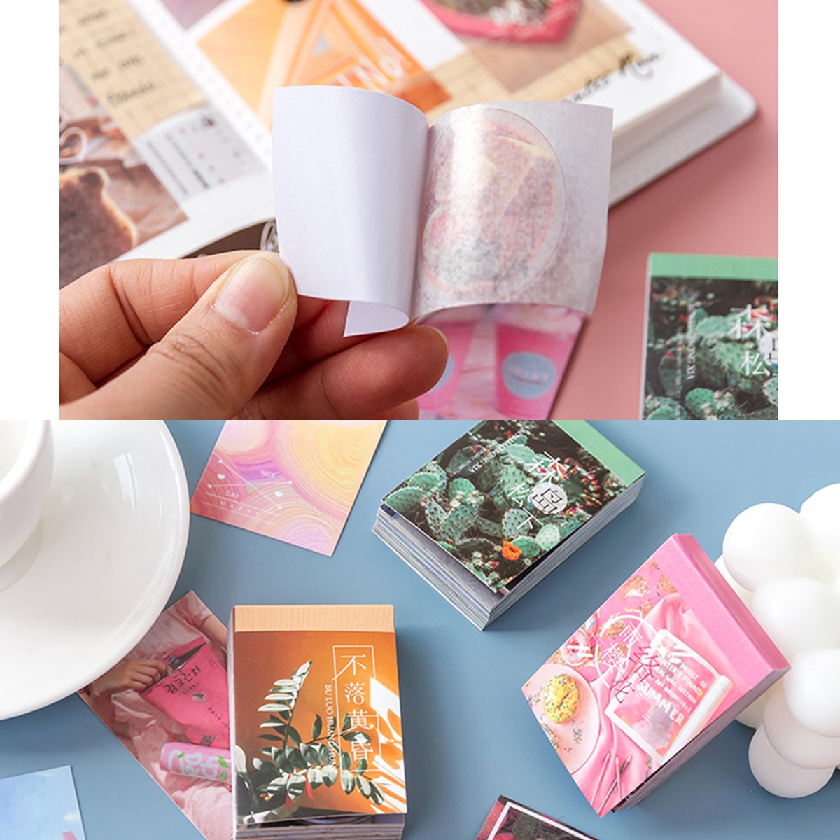 Cuốn 50 miếng sticker ảnh chụp phong cách âu mỹ