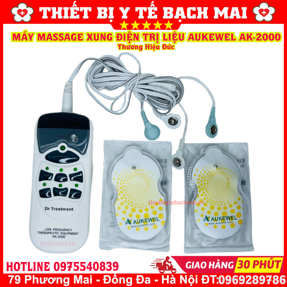 Máy Massager Điện Xung Aukewel AK-2000 ĐỨC - 4 Miếng Dán