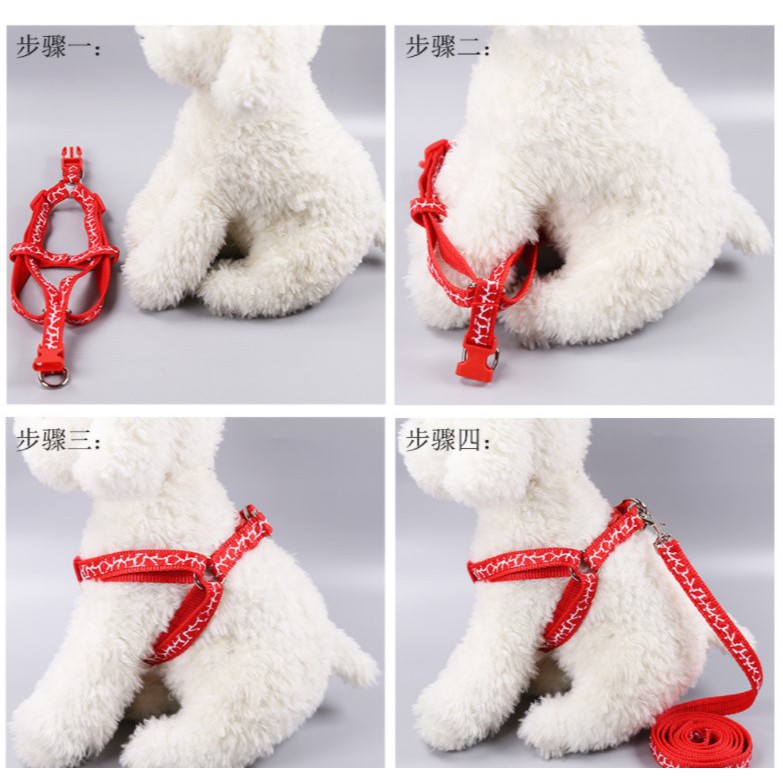 [Mã PET20K giảm 20K đơn 250K]  Dây dắt chó mèo dạng yếm ( 1kg5 - 08kg)