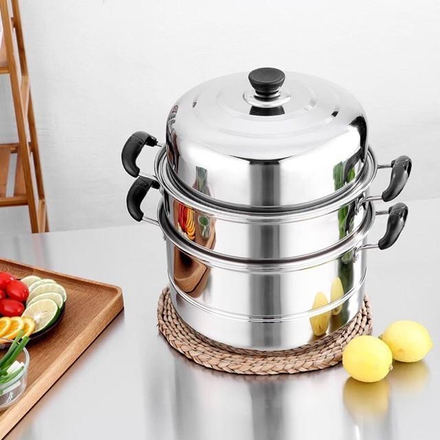NỒI HẬP 3 TẦNG INOX 304 - NỒI HẤP - NH.3T
