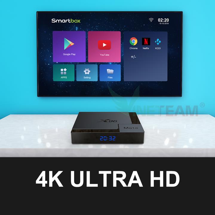 Android Tivi Box X96 Mate 4G 32G Chip Allwinner H616 Android 10 - Cổng HDMI - Bluetooth 5.0