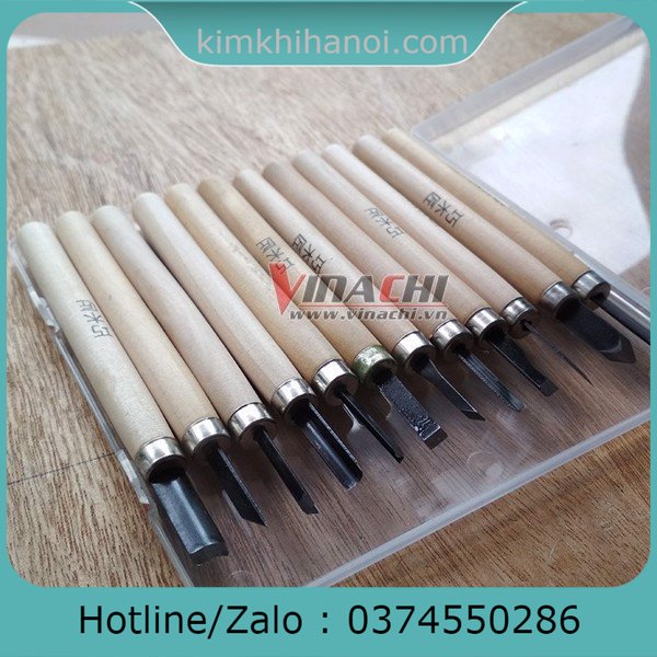 Bộ đục chạm khắc mini 12 món - bộ đục dùng để tiện khắc gỗ thủ công mỹ nghệ