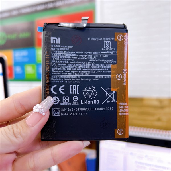Pin xiaomi bn-54 dùng chung redmi 9 / redmi note 9 / 10x 4g - bn54 zin dung lượng chuẩn
