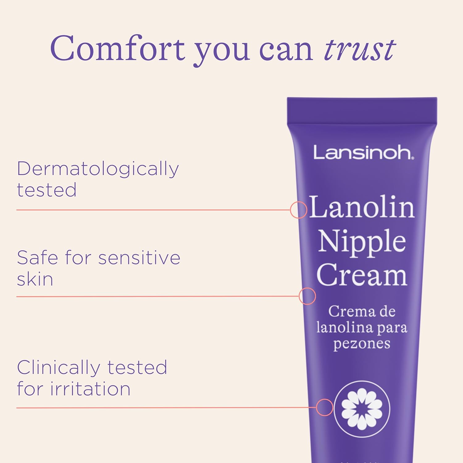 Kem bôi nứt đầu ti Lansinoh Lanolin (1 Tuýp kem 7 gram)