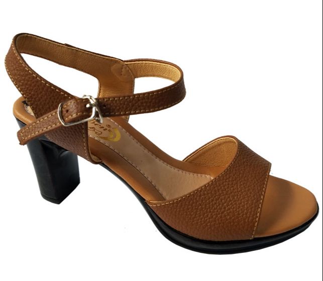 Giày Sandal Cao Gót Nữ Da Bò Thật BIGBEN Cao 7cm CG118