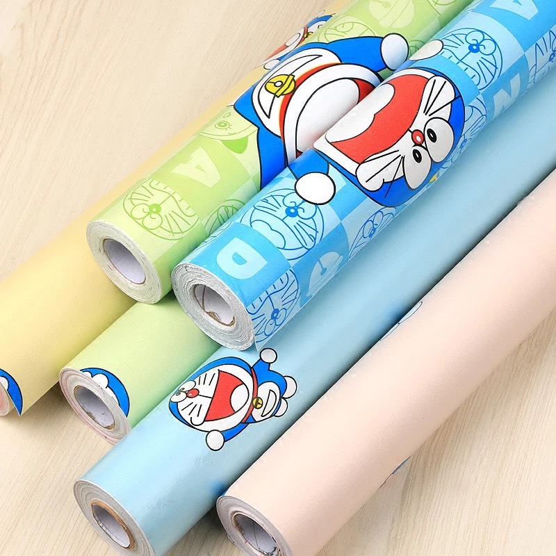 CUỘN 5M X 0.45M DECAL GIẤY DÁN TƯỜNG ĐÔ RÊ MON NHIỀU MẪU HOT