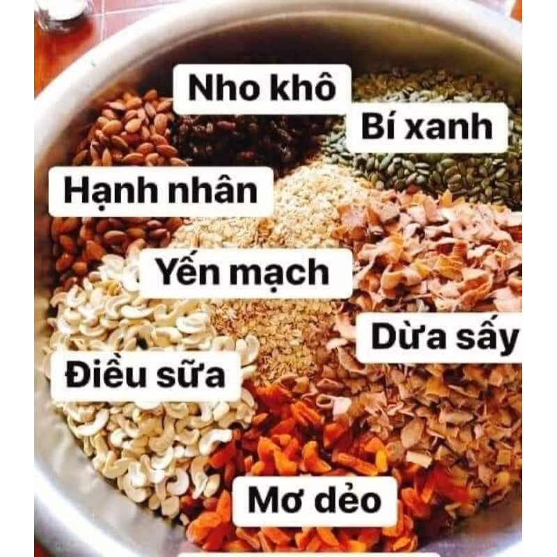 500G NGŨ CỐC GRANOLA ĂN LIỀN SIÊU HẠT