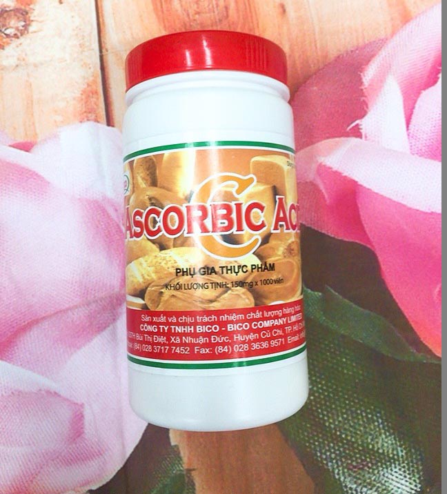Phụ gia thực phẩm ascorbic acid 1000 viên