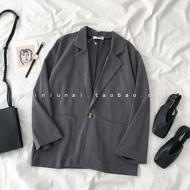 Áo blazer nữ trơn mỏng phù hợp Xuân Hè