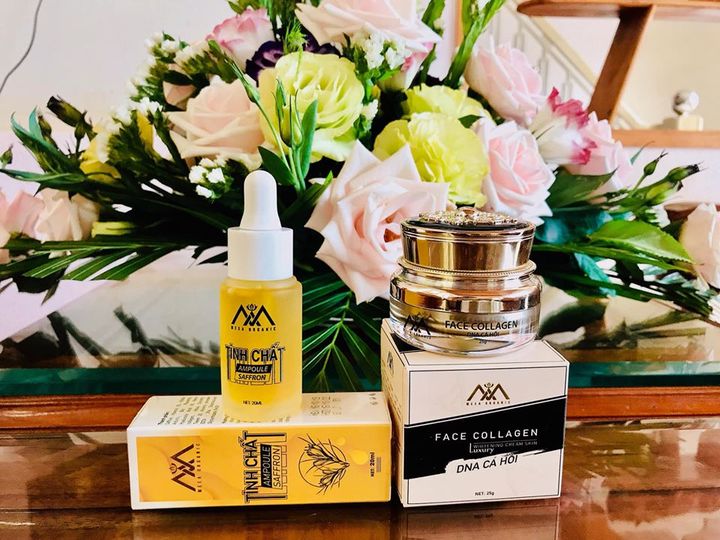 [cam kết chính hãng] COMBO KEM VÀ SERUM CÁ HỒI - TINH CHẤT AMPOULE SAFFRON COLLAGEN CÁ HỒI 0927.633.224