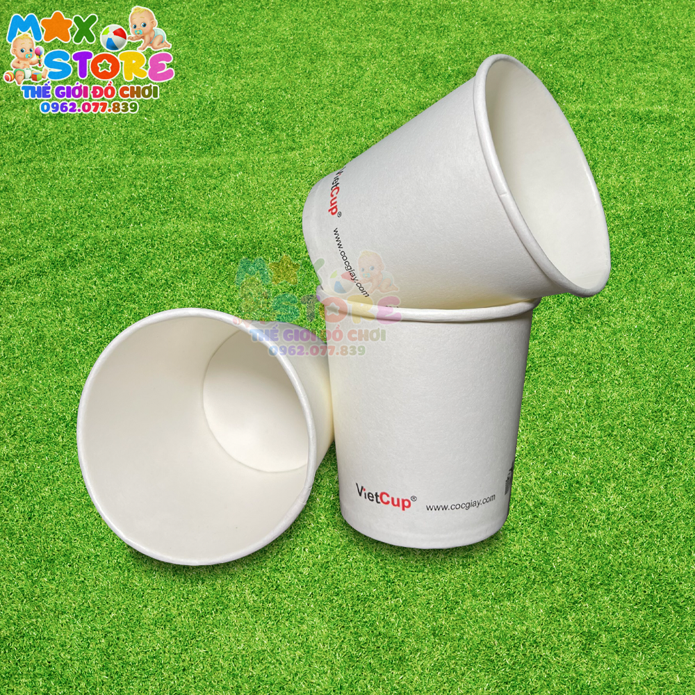 Bịch 50 cốc giấy, ly giấy Vietcup 6oz 180ml Không nắp