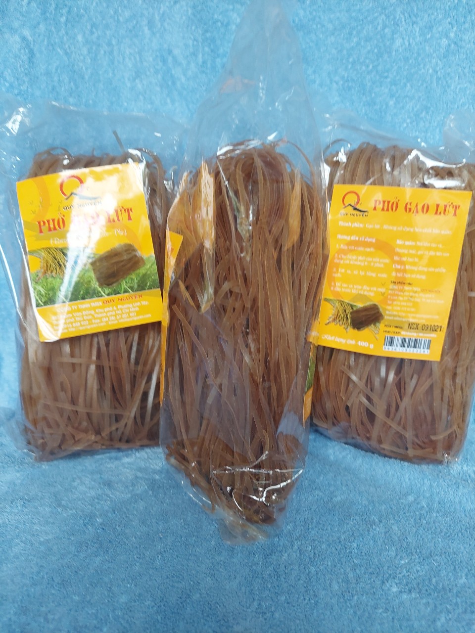 Phở gạo lứt- 400g Quy Nguyên