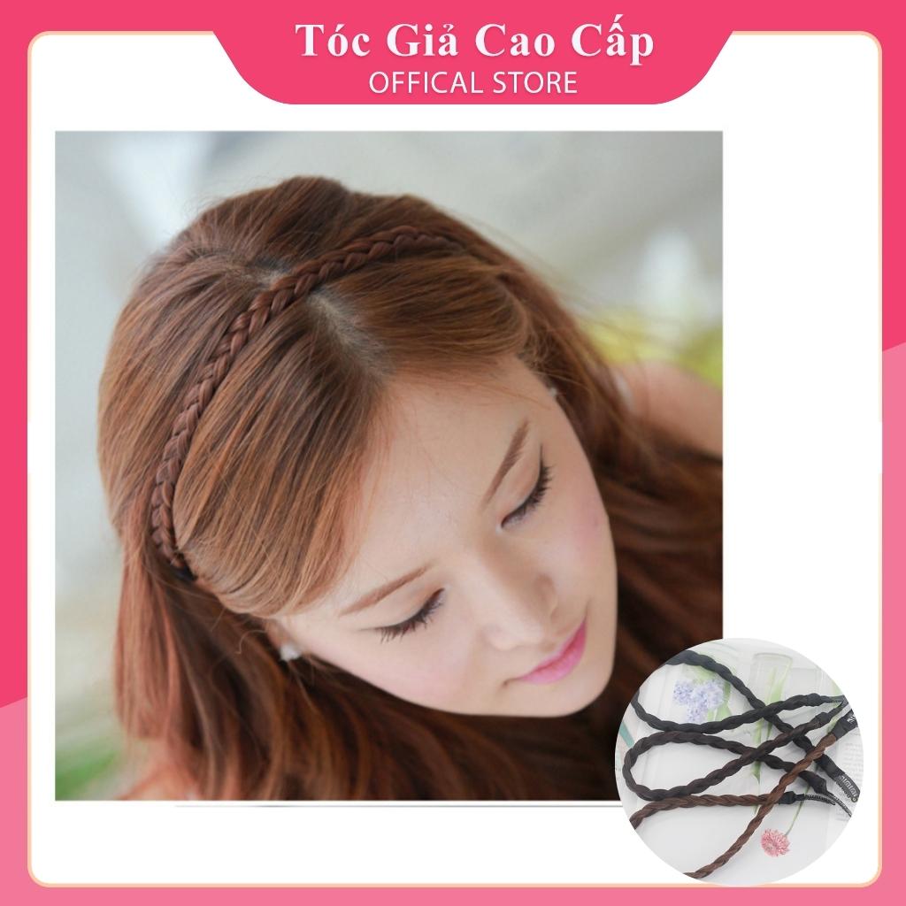 Dây tết tóc loại nhỏ 1cm, 2 đầu có 2 bấm kẹp chặt.