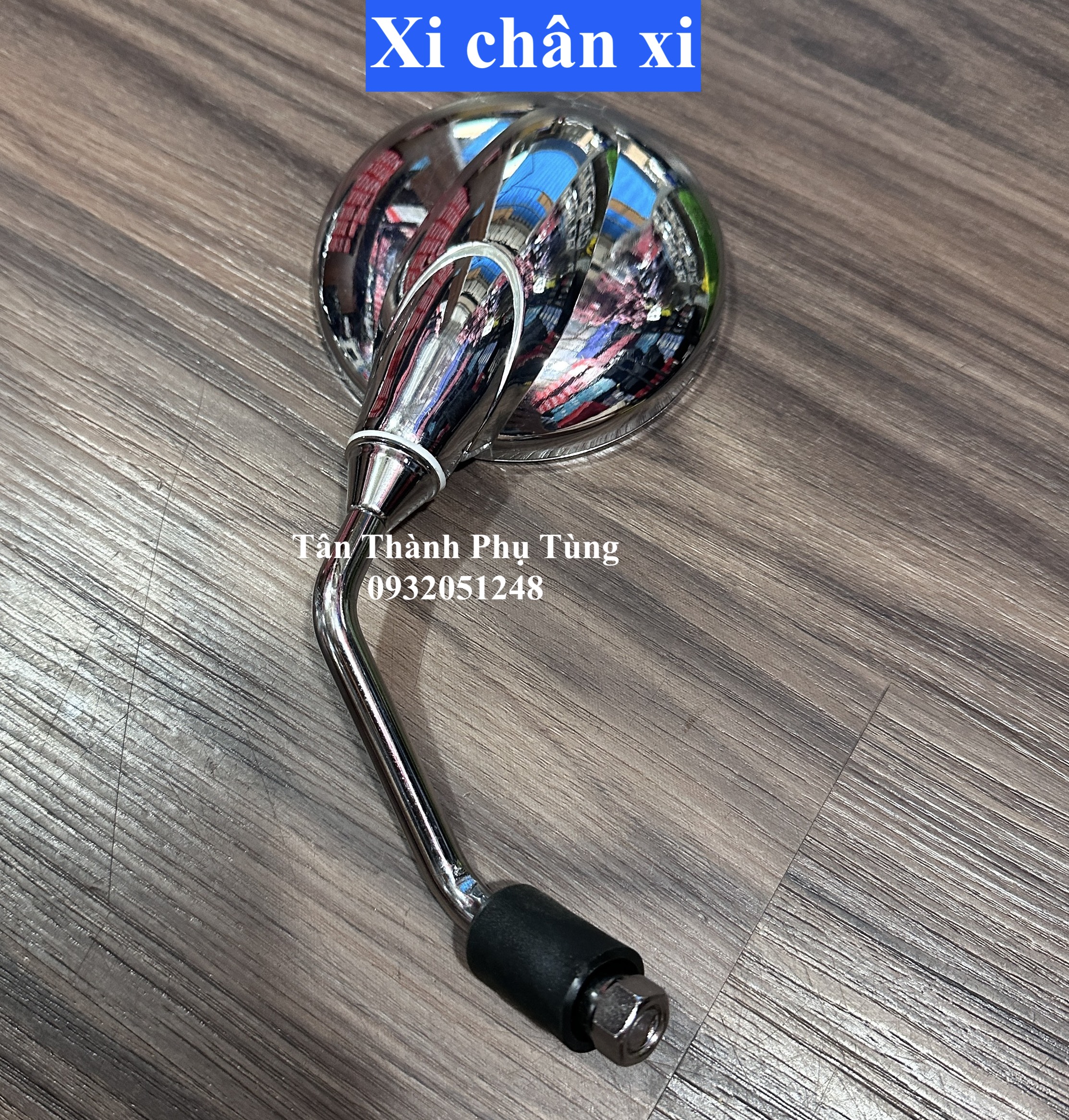 Kính chiếu hậu kiểu Tròn mẫu Vespa ( giá 1 cái bên trái)