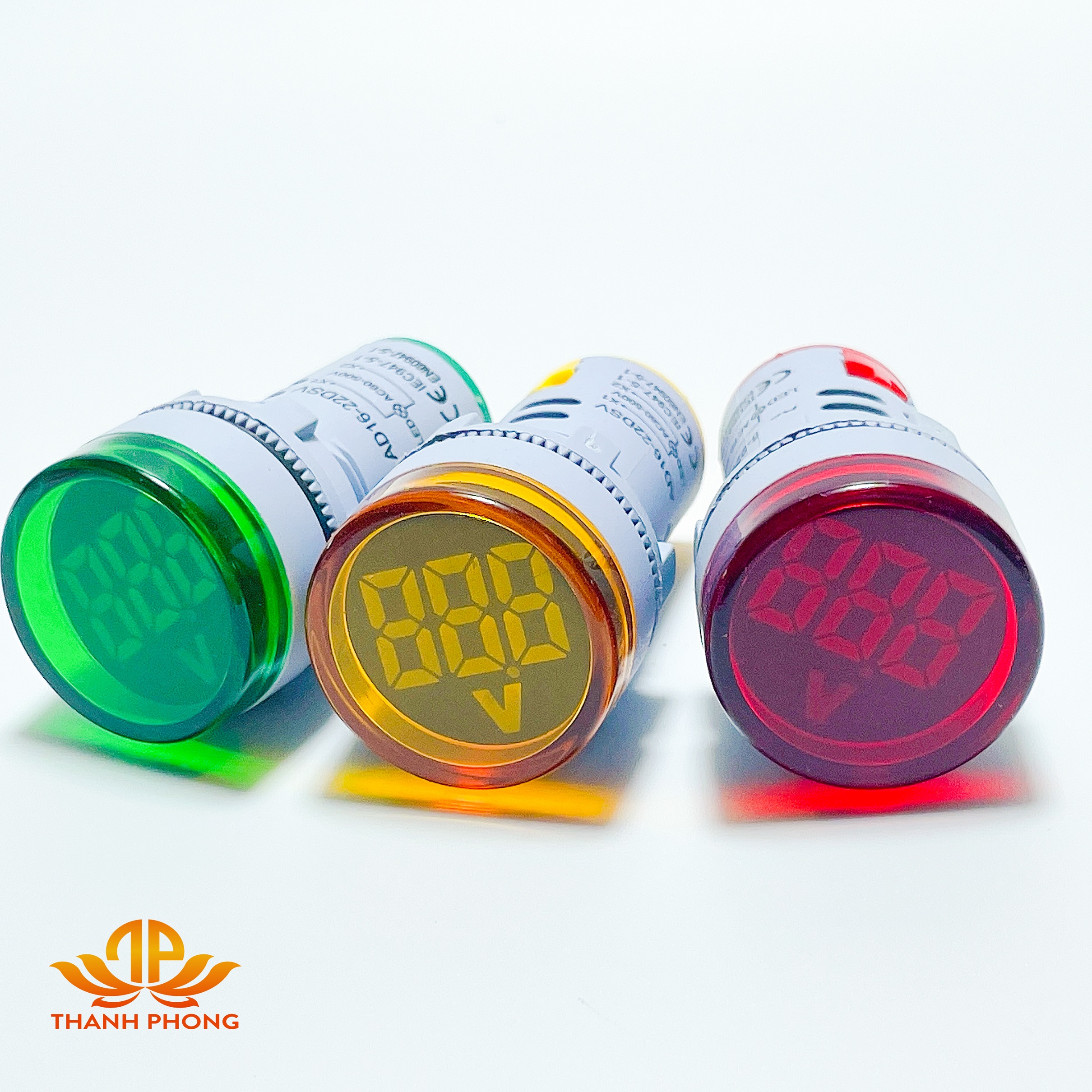 Đèn Báo Volt , HZ Đèn Báo Pha Hiển Thị Điện Áp , HZ Phi 22