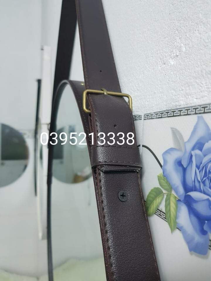 {Quy cách đóng hàng k bể vỡ } Gương treo tường Gương tròn viền dây da treo trang điểm - 4 MÀU SẮC đẹp để trang trí decor phòng khách phòng ngủ nhà tắm